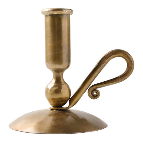 Magnolia Brass Wright Taper Holder gold brass candle candlestick