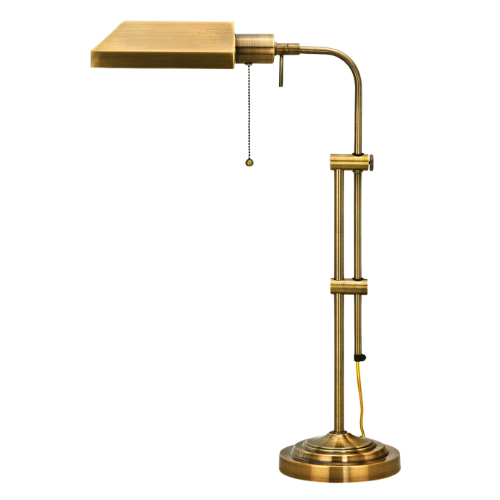 gold brass pharmacy table lamp