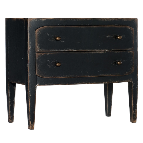 Pottery Barn Blatchford Nightstand Black Distressed