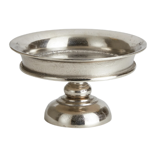 silver footed candle pedestal