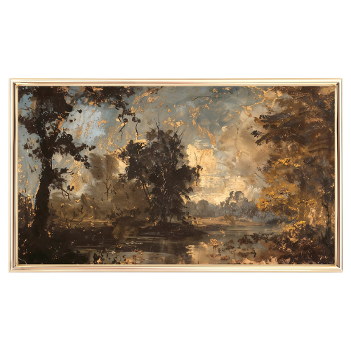 Abstract Autumn Fall Landscape Frame TV Art