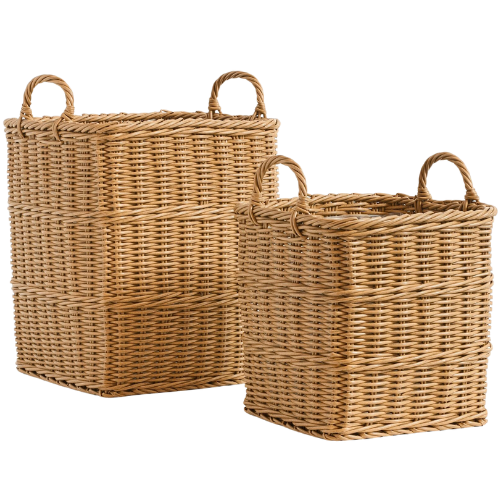 CLJ + Pottery Barn Main Chris Loves Julia Woven Basket Planter