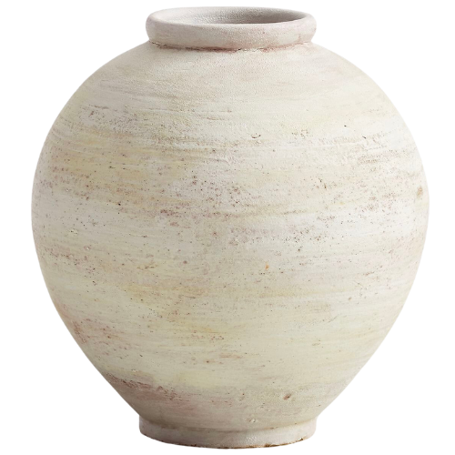 Pottery Barn round artisan handcrafted terracotta vase