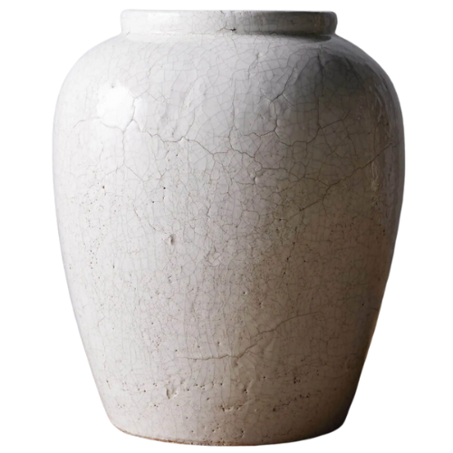 Arhaus santorini white urn