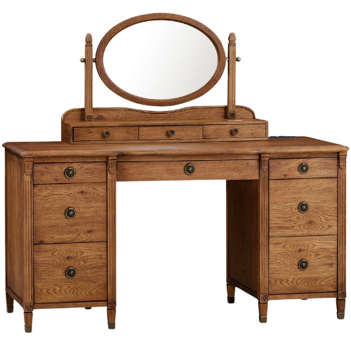 CLJ + Pottery Barn Teen Chris Loves Julia Vanity Desk Natural Wood