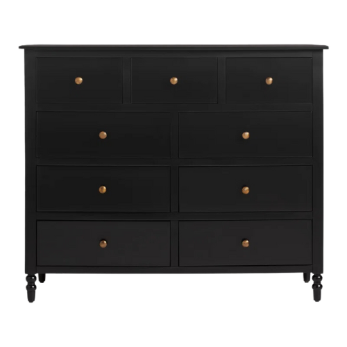 Angeletta 9 Drawer Dresser Black