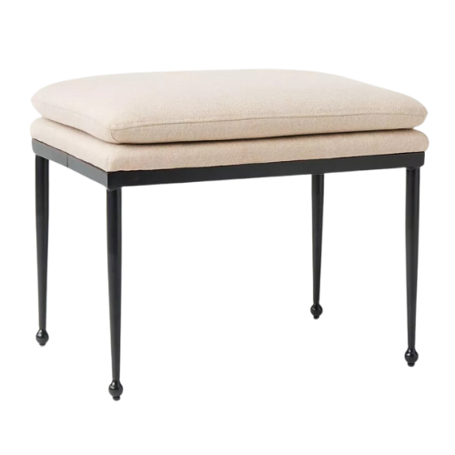 Target Edgehill Pillow Top Ottoman with Metal Legs Beige - Threshold™ designed with Studio McGee