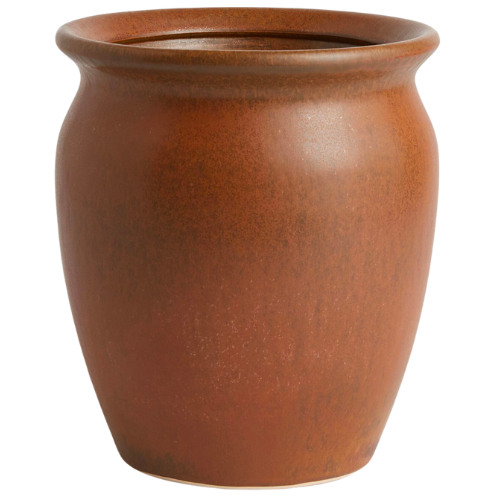 Rejuvenation russet brown Meredith Earthenware Planter