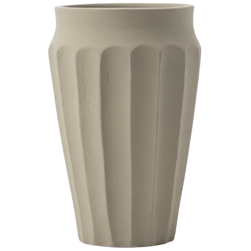 McGee & Co tall fluted stone frida vase