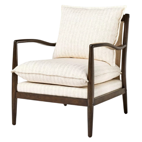 Target Cream Wood Frame Pillow Top Accent Chair Cream - Threshold™ with Studio McGee