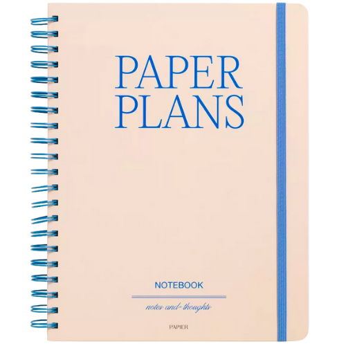 Target Papier 150pg Ruled Notebook 11"x8.5" Spiral Typographic