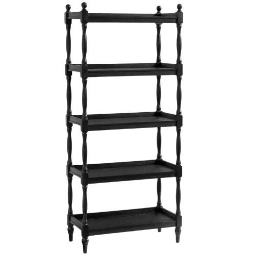 Pottery Barn (US) Chris Loves Julia Modern Traditional Bookcase CLJ black turned wood