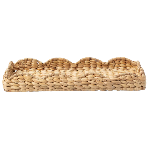 Mcgee & Co Tenley Bath Tray Scalloped Rattan Seagrass