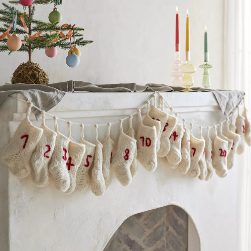 Anthropologie Advent Stocking Garland