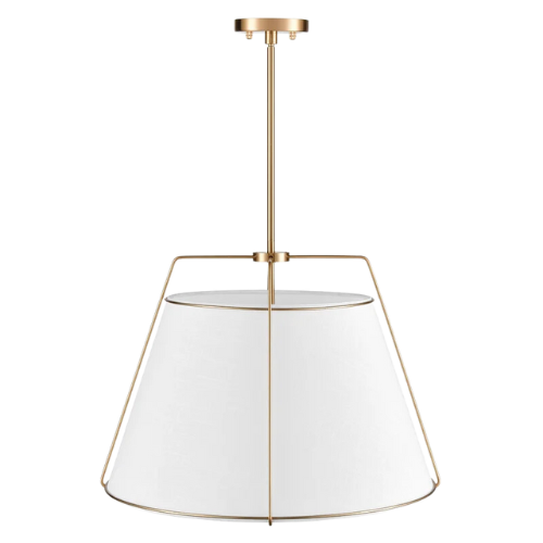 gold pendant white conical drum shade pendant modern