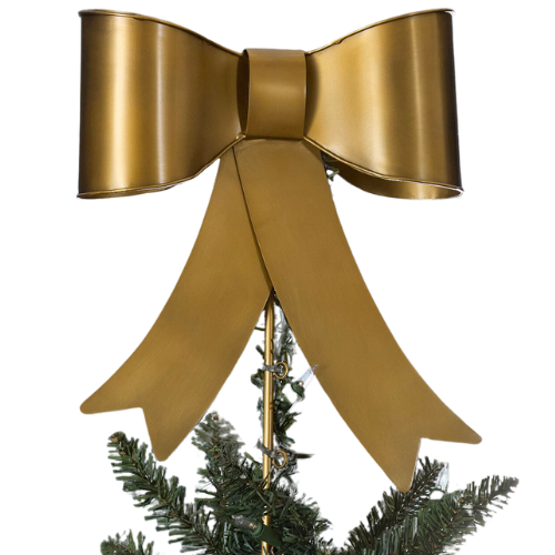 CLJ + Pottery Barn Kids Holiday Chris Loves Julia Gold Bow Tree Topper Metal