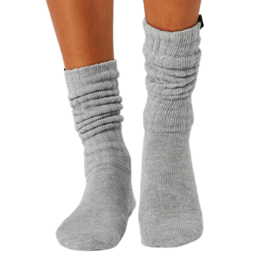 Alo Yoga soft Unisex Scrunch Sock - Athletic Heather Grey