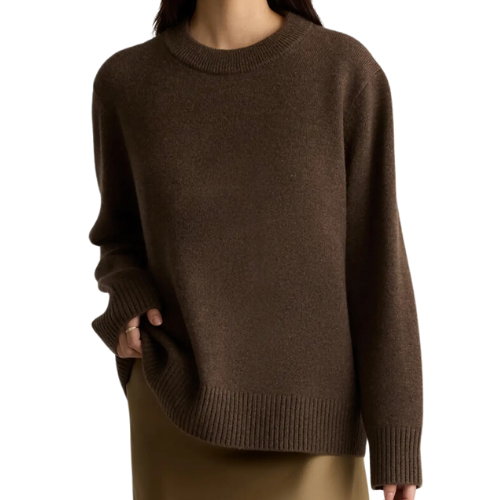 Quince Mongolian Cashmere Oversized Crewneck Sweater