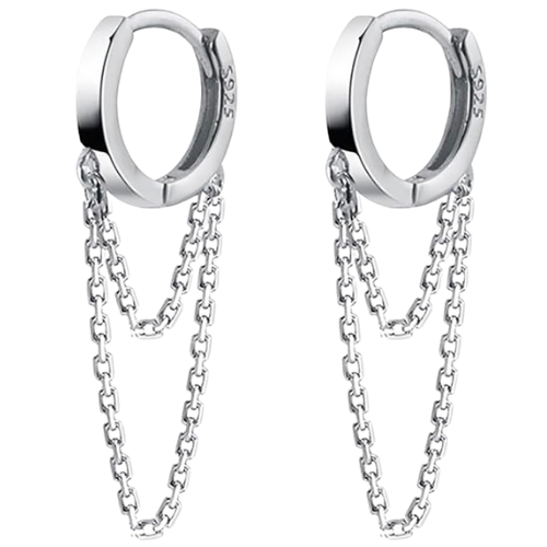 Amazon silver chain link earrings