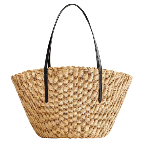 J. Crew US Como woven straw tote