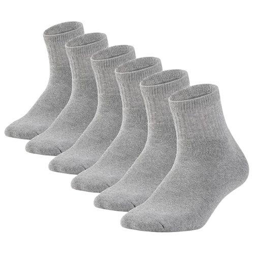 Amazon gray ankle socks 6 pack