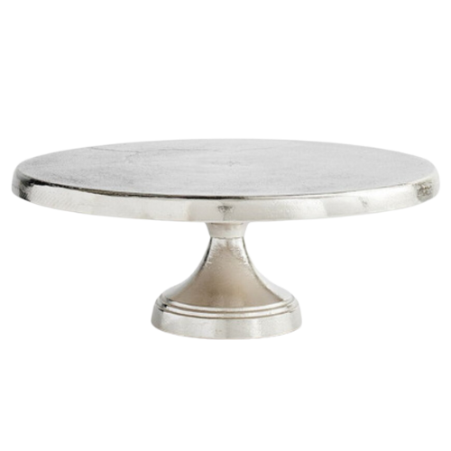 Pottery Barn Rustic Metal Cake Stand Silver