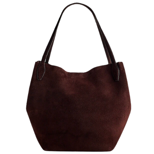 Madewell dark carob velvet The Shopper Tote in Soft Grain