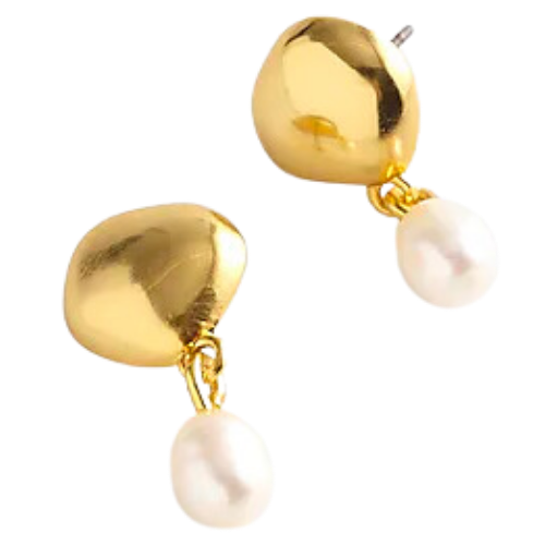 Madewell Freshwater Pearl gold Crop Statement Earring