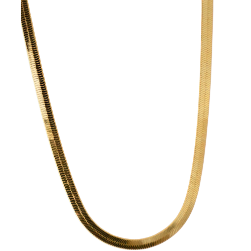 Katie Waltman gold HERRINGBONE CHAIN NECKLACE