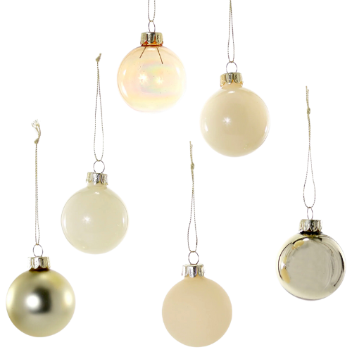 Lulu & Georgia Neutral Bulb Ornaments (Set of 6)