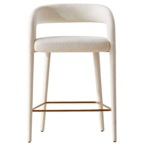 Lisette White Counter Stool + Reviews | CB2 White Upholstered