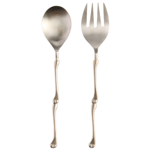 World Market Stainless Steel Bone Salad Servers 2 Piece Set