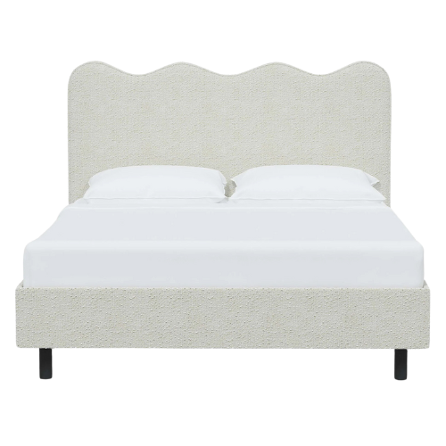 Lulu and Georgia Clementine Platform Bed White Scallop