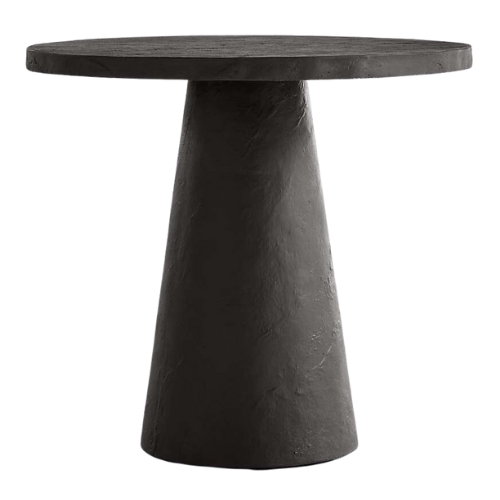 Crate & Barrel Willy Charcoal Brown Pedestal 32" Bistro Table by Leanne Ford