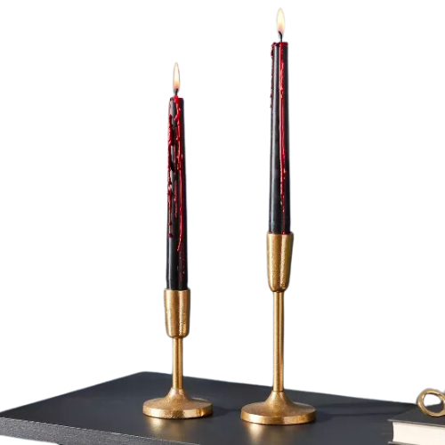 Target 6pk 10'' Bleeding Taper Candles Black