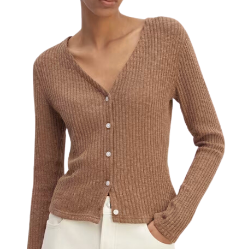 Everlane Brown Carob The Cozy-Rib Cardigan