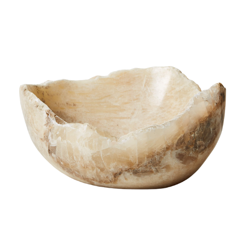 raw edge onyx stone bowl