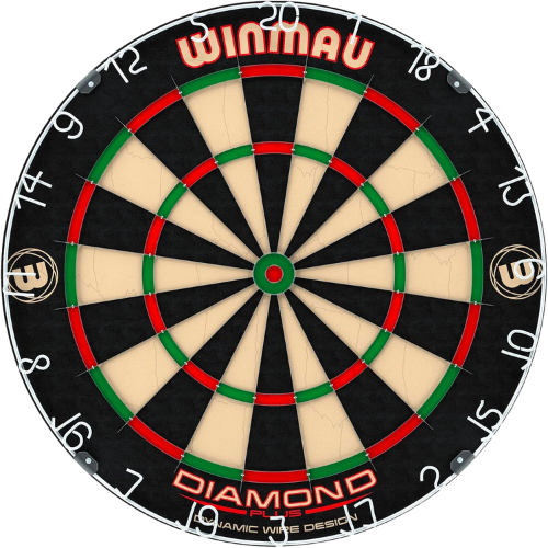 Amazon Winmau Diamond Plus Professional Bristle Dartboard - Official Tournament Specification - Staple-Free Bullseye