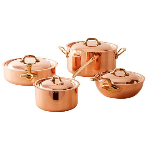 William Sonoma Mauviel M'150B Copper 8-Piece Cookware Set