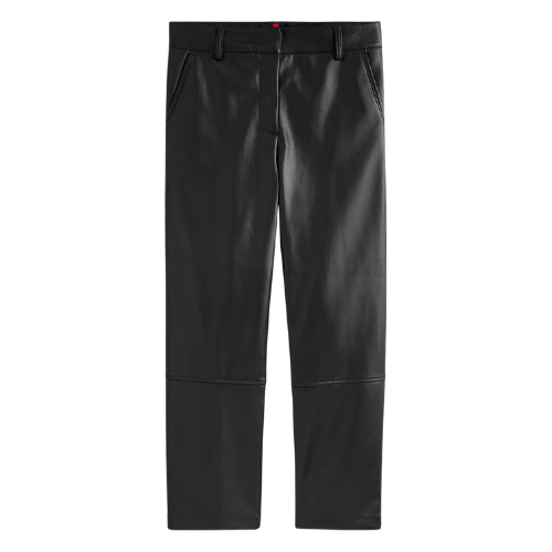 Boden tapered leather trousers