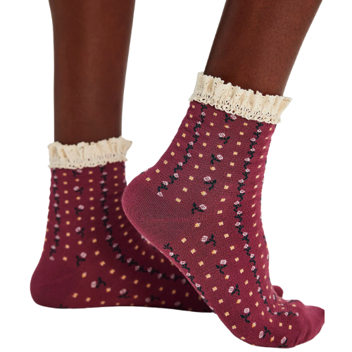 Free People Rosebud Waffle Knit Ankle Socks