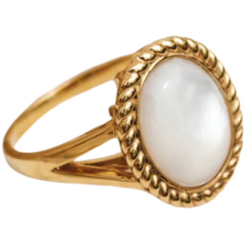 Linjer Vintage Mother of Pearl Ring - Elisabeth