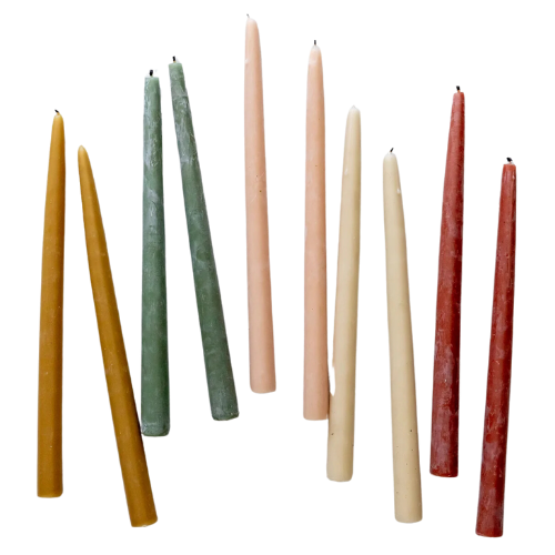 House of Jade Hand-Dipped Taper Candles | Set of 2 Colorful