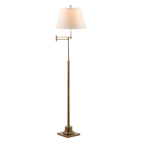 swing arm floor lamp brass gold