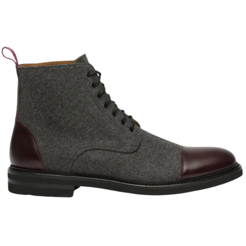 Taft Clothing The Jack in Grey/Oxblood Boots