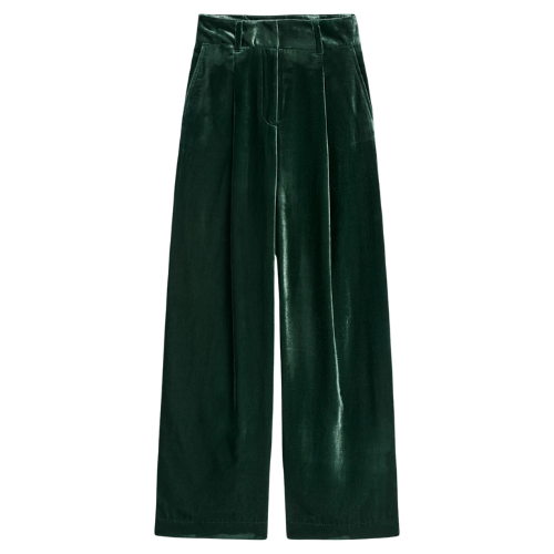 Boden dark green velvet trousers