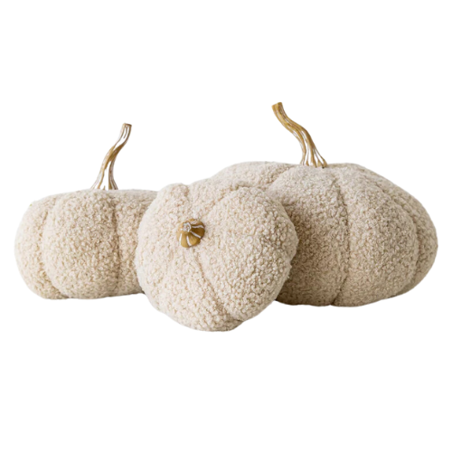 House of Jade Beige Boucle Pumpkins