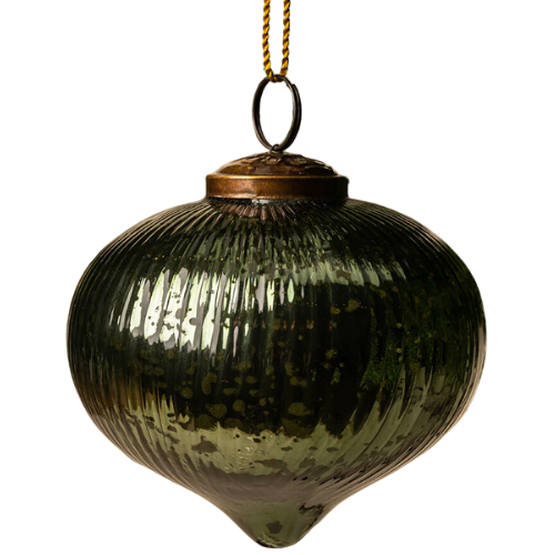 McGee & Co Marjorie Pine Ornament Green Glass