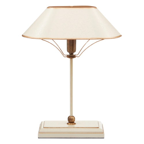 metal table lamp ivory brass cream