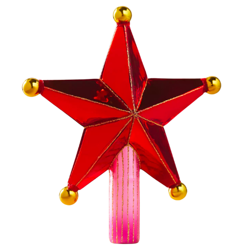 Anthropologie Circus Glass Tree Topper Red Gold Pink